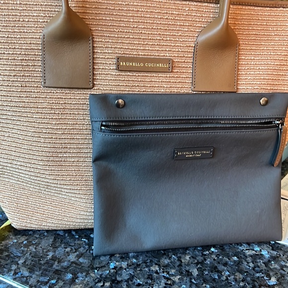 Brunello Cucinelli large poly/leather/monili bag - Picture 11 of 11